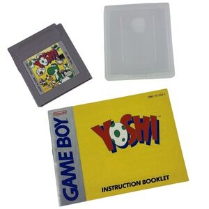 Nintendo Game Boy Yoshi Authentic Cartridge, Case & Manual 1992 Edition-‎ Tested